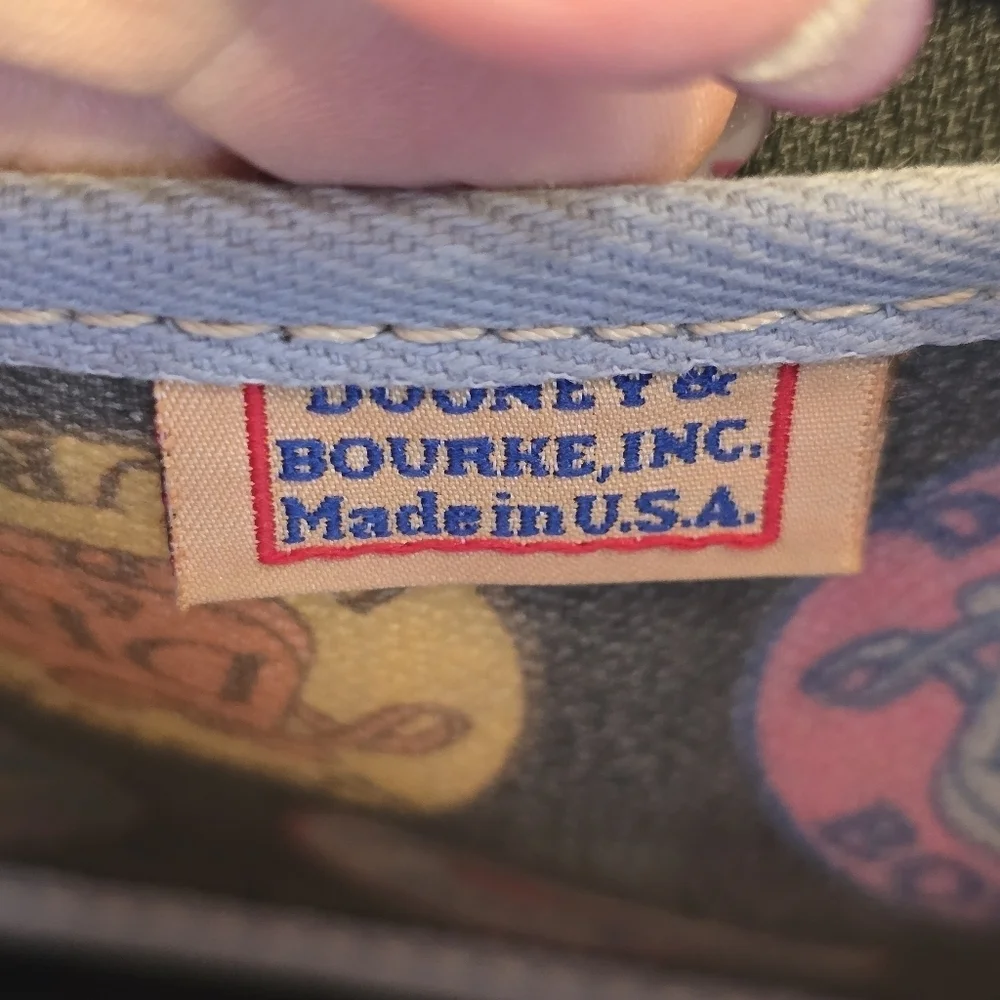 Dooney & Bourke Rare Fanciful Tutti Frutti Medallion Black Vintage Satchel
